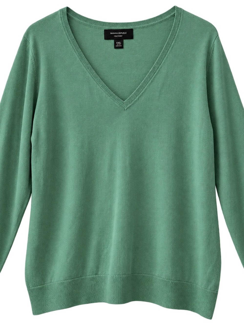 Banana Republic Women's V-Neck Sweater - Sage Green
